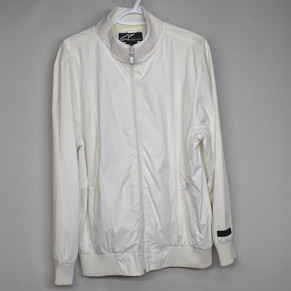 White Alpinestars windbreaker jacket men's Large